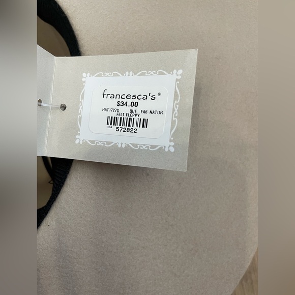 Francesca’s Floppy Hat Ivory NWT OSFM - Picture 4 of 4